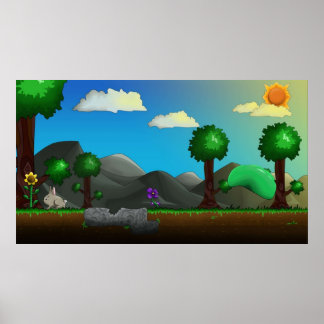 Poster Terraria Sunny Day Illustration