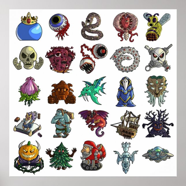 Poster Terrarias All Boss (Frente)