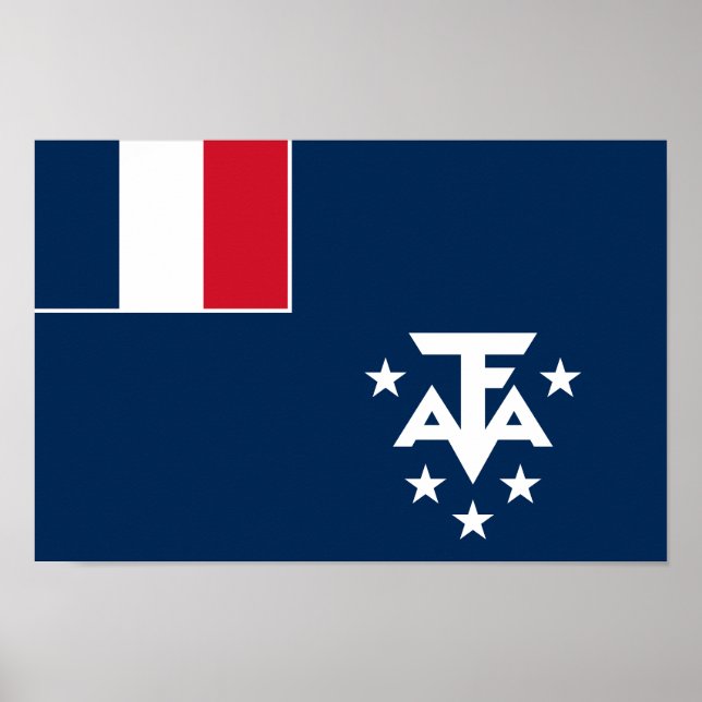 Poster Terras Austrais e Antárticas Francesas (Frente)