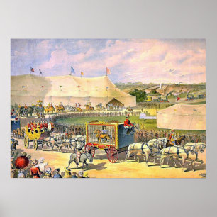 Pôster Terras do circo do vintage