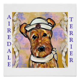 PÔSTER TERRIER AIREDALE