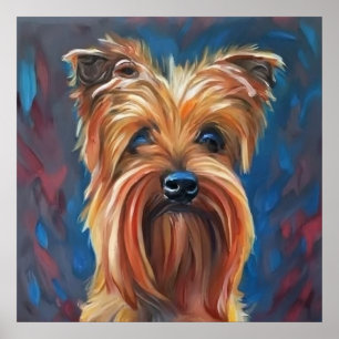 Poster Terrier australiano - Portrait do cão