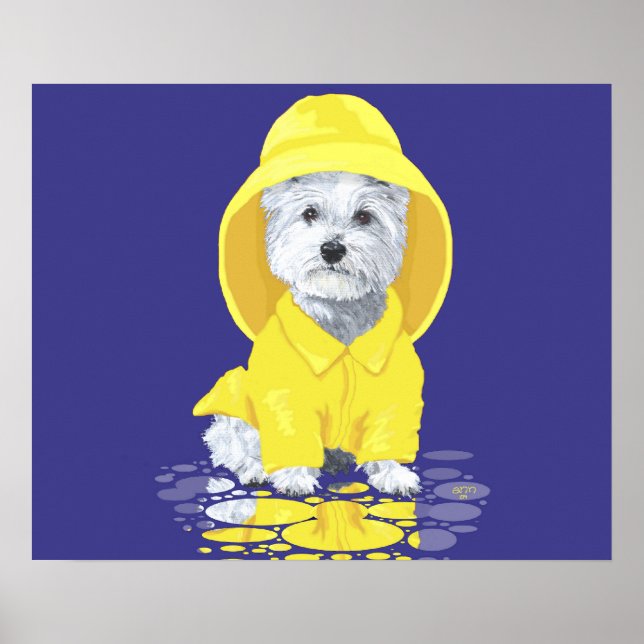 Poster Terrier Branco do West Highland April Showers (Frente)
