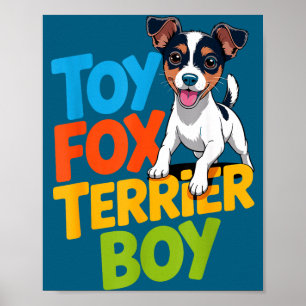 Poster Terrier de raposa de brinquedo masculino menino de
