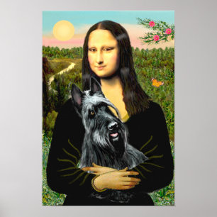 Pôster Terrier Escocês 3 - Mona Lisa