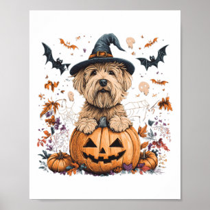 Poster Terrier Pumpkin Halloween Do Que