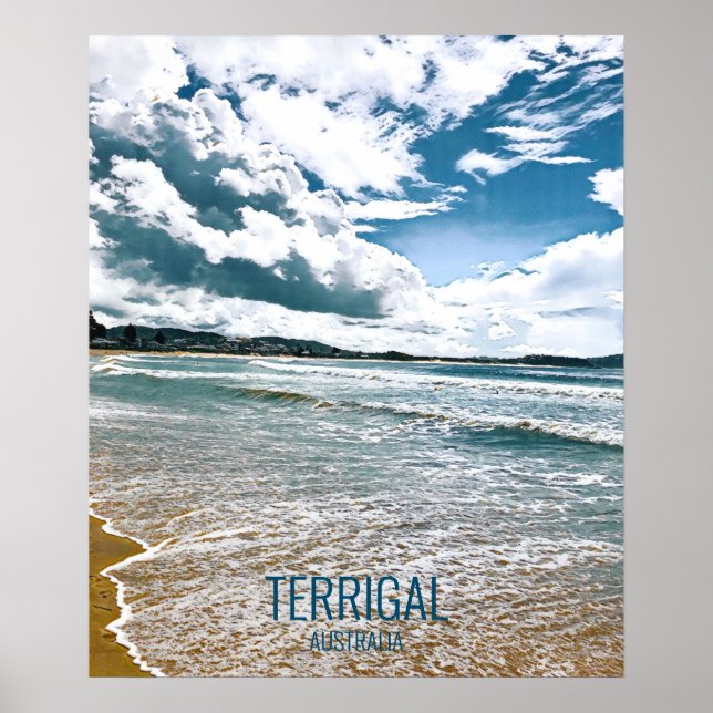 Poster Terrigal Central Costa NSW Austrália (Frente)