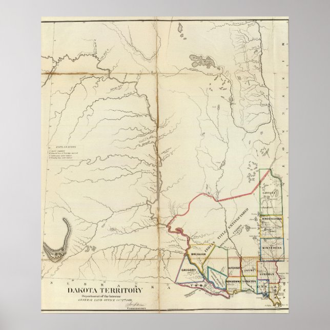 Pôster Território de Dakota (Frente)