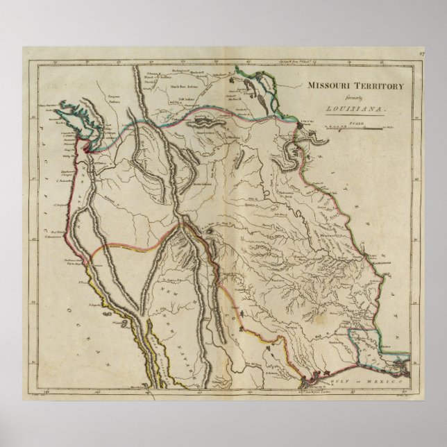 Poster Território do Missouri antes da Louisiana (Frente)