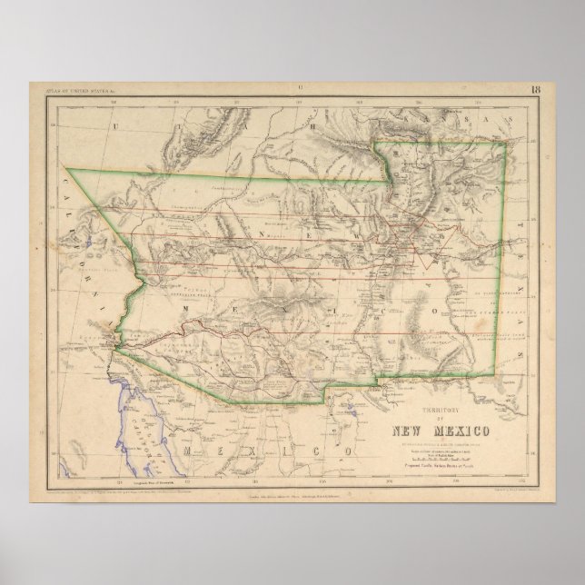 Poster Território do Novo México (Frente)