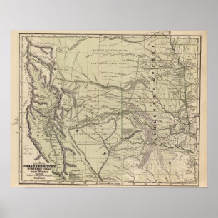 Pôster Território indiano, Texas norte, New mexico