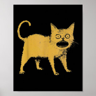Poster Terrível Gato Japonês Engraçado
