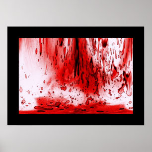 Poster Terror Assustador Sangrento Halloween