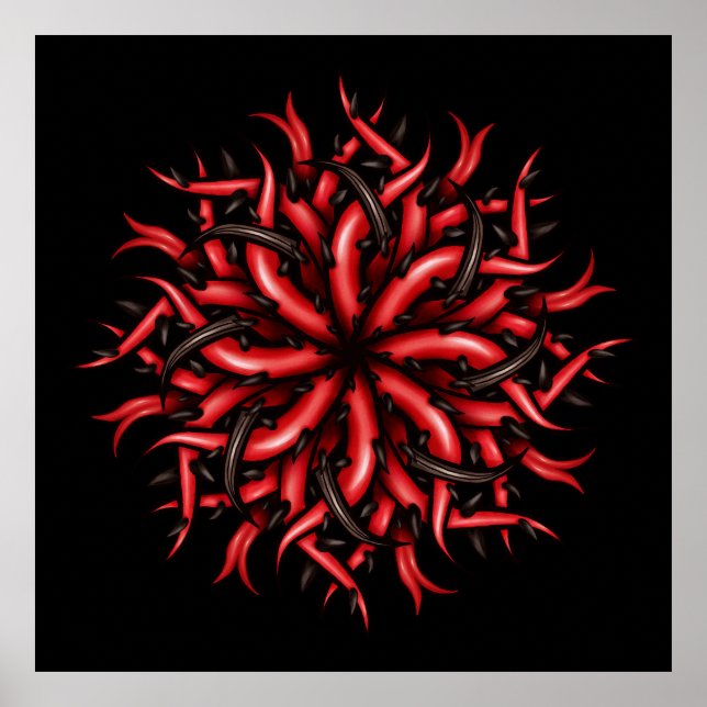 Poster Terror Demon Tentáculos Arte Escura (Frente)