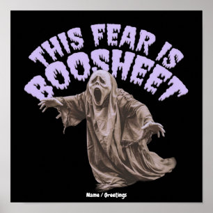 Poster Terror Sarcástico Fantasma Gíria Trocadilho Gráfic