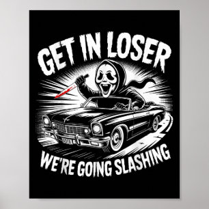 Poster Terror Vintage Entre, Perdedor, Vamos Cortar H