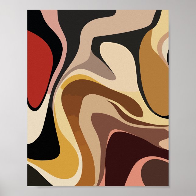 Poster Terthy Abstrato Swirl Art (Frente)