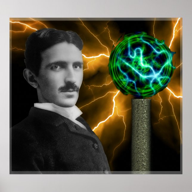 Poster TESLA COIL e NIKOLA TESLA (Frente)