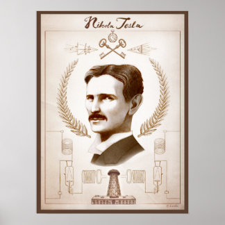poster Tesla de 18 x 24 polegadas