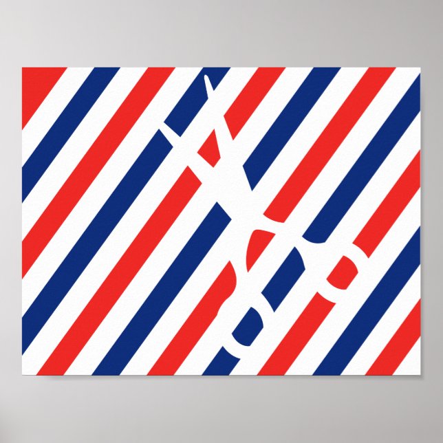 Poster Tesoura Barber (Frente)