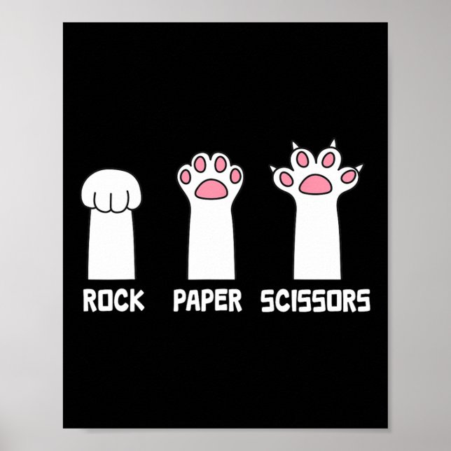 Poster Tesoura de Papel Rock Patas de Gato Pata de Gato P (Frente)