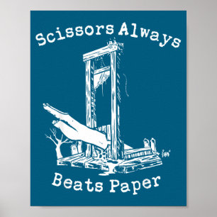 Poster Tesoura Sempre Derrota Papel - Jogo Cultura Gótica