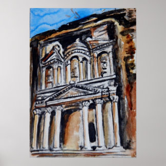 Poster Tesouro - Al Khazneh - Petra, Jordânia