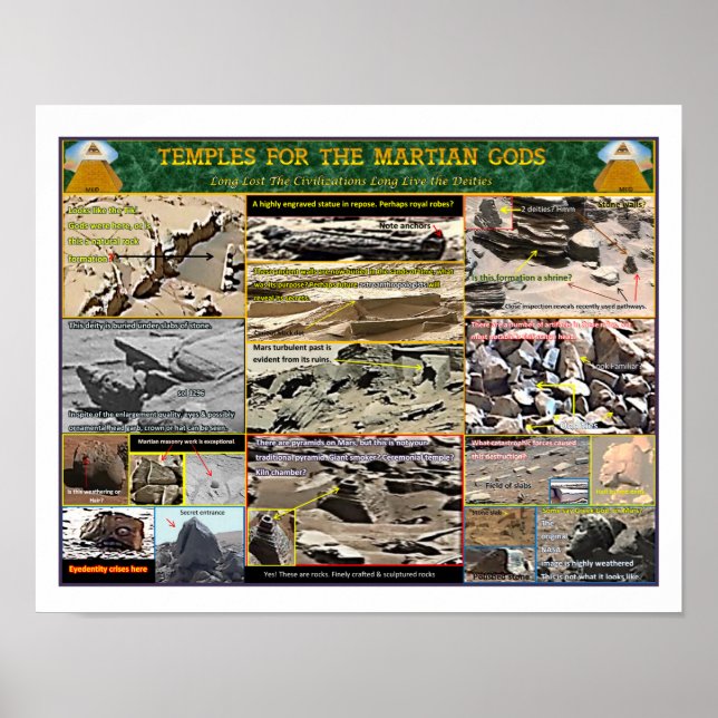 Poster Tesouros de Marte do Passado (Frente)