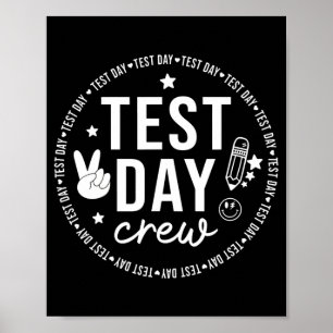Poster Test Day Crew Funny Testing Teacher School