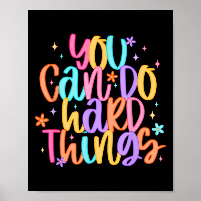 Poster Test Day You Can Do Hard Things Teacher Testing Da (Frente)