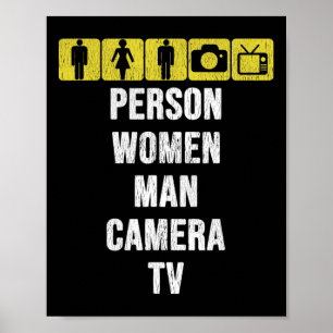Poster Teste Cognitivo Pessoa Mulher Homem Câmera Tv Engr