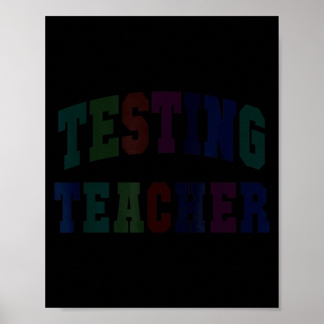 Poster teste de humor professor teste dia modo em ela tro (Frente)