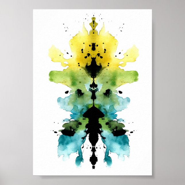 Poster Teste de Inkblot Rorschach. Não me chame de louca (Frente)