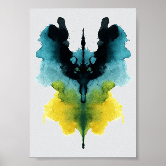 Poster Teste de Inkblot Rorschach. Não me chame de louca (Frente)