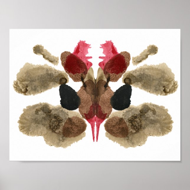 Pôster Teste de Inkblot Rorschach. Não me chame de louca (Frente)