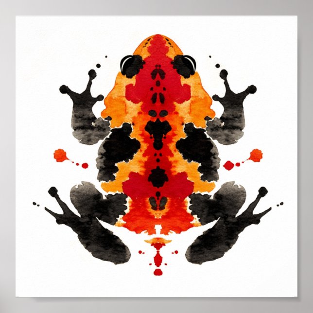 Poster Teste de Inkblot Rorschach. Não me chame de louca (Frente)