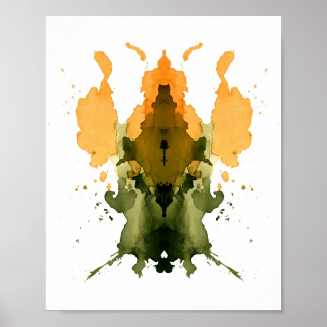 Poster Teste de Inkblot Rorschach. Não me chame de louca (Frente)