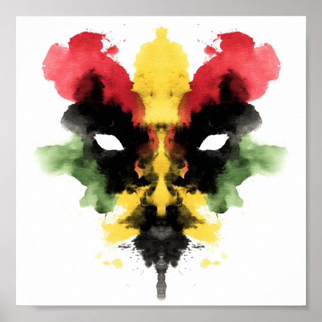 Poster Teste de Inkblot Rorschach. Não me chame de louca (Frente)