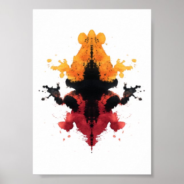 Poster Teste de Inkblot Rorschach. Não me chame de louca (Frente)