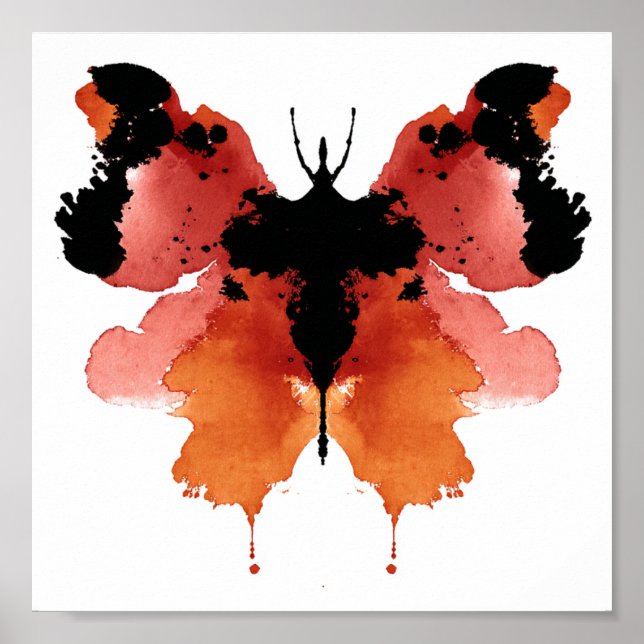 Poster Teste de Inkblot Rorschach. Não me chame de louca (Frente)