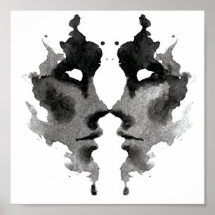 Poster Teste de Inkblot Rorschach. Não me chame de louca