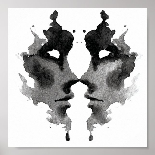 Poster Teste de Inkblot Rorschach. Não me chame de louca (Frente)