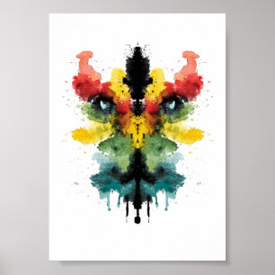 Poster Teste de Inkblot Rorschach. Não me chame de louca