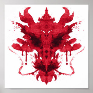 Poster Teste de Inkblot Rorschach. Não me chame de louca