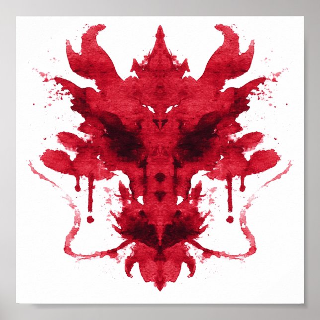 Poster Teste de Inkblot Rorschach. Não me chame de louca (Frente)