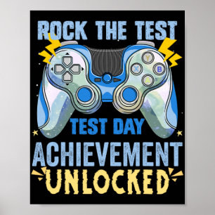 Poster Teste de Staar Exam Gamer Rock The Test 20 de maio