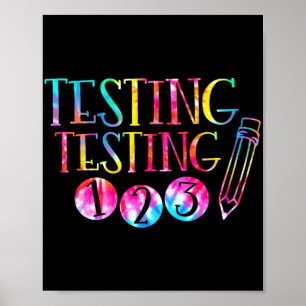 Poster Teste do dia de teste do professor Teste 1-2-3