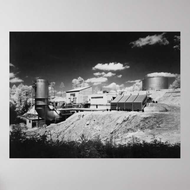 Poster Teste do motor foguete NASA, 1960 (Frente)