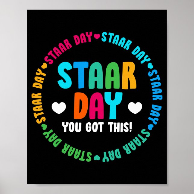 Poster Teste Engraçado Modo STAAR Day No Teste De Profess (Frente)