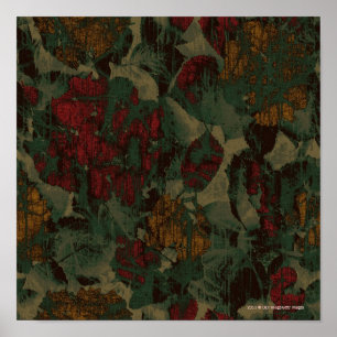 Poster Teste padrão colorido da camuflagem da flor